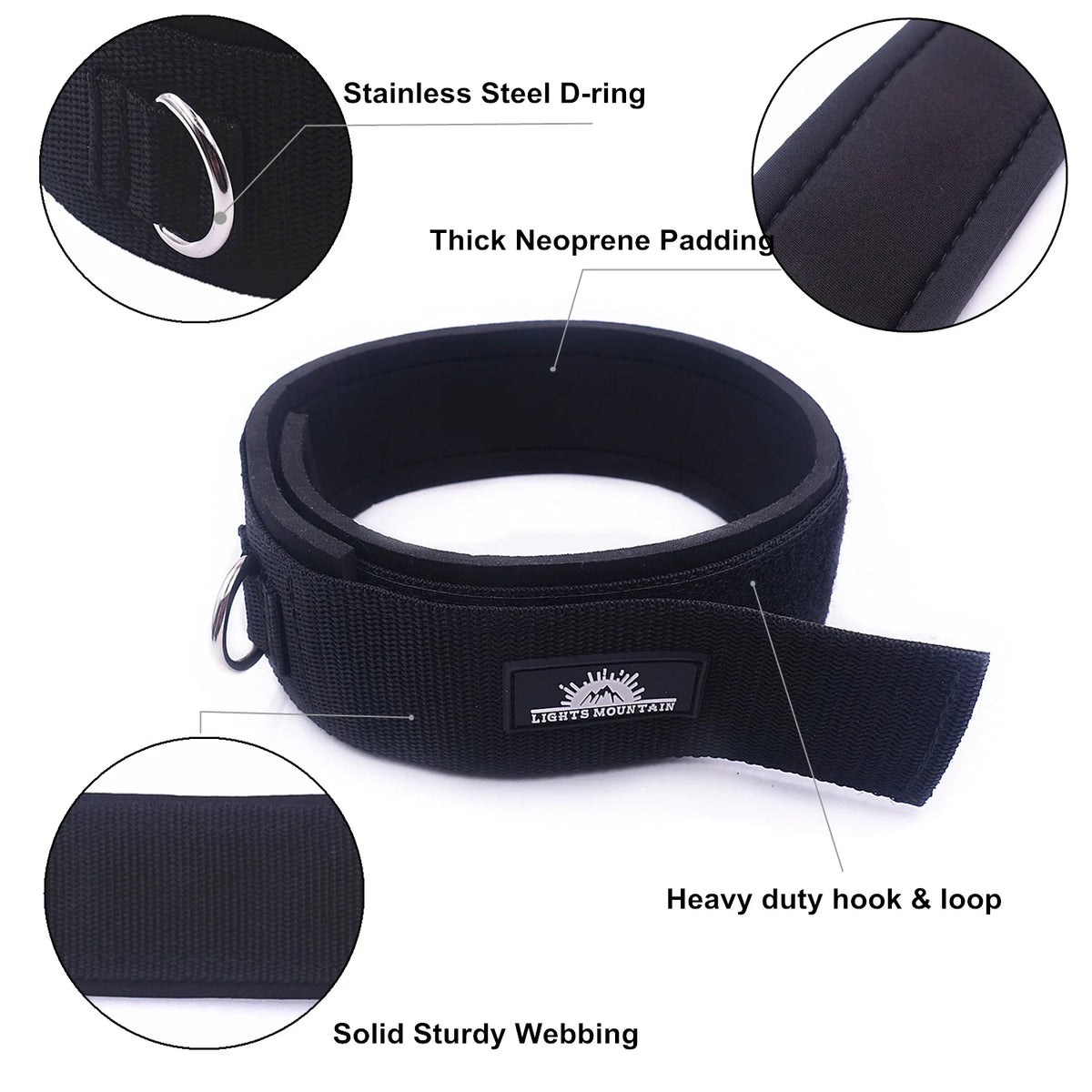 Ankle Straps Fitness Neoprene Padded Calabash Hook Ankle Cuffs for Gym Cable Machines Thigh Weights Exercises Glute Workout Band