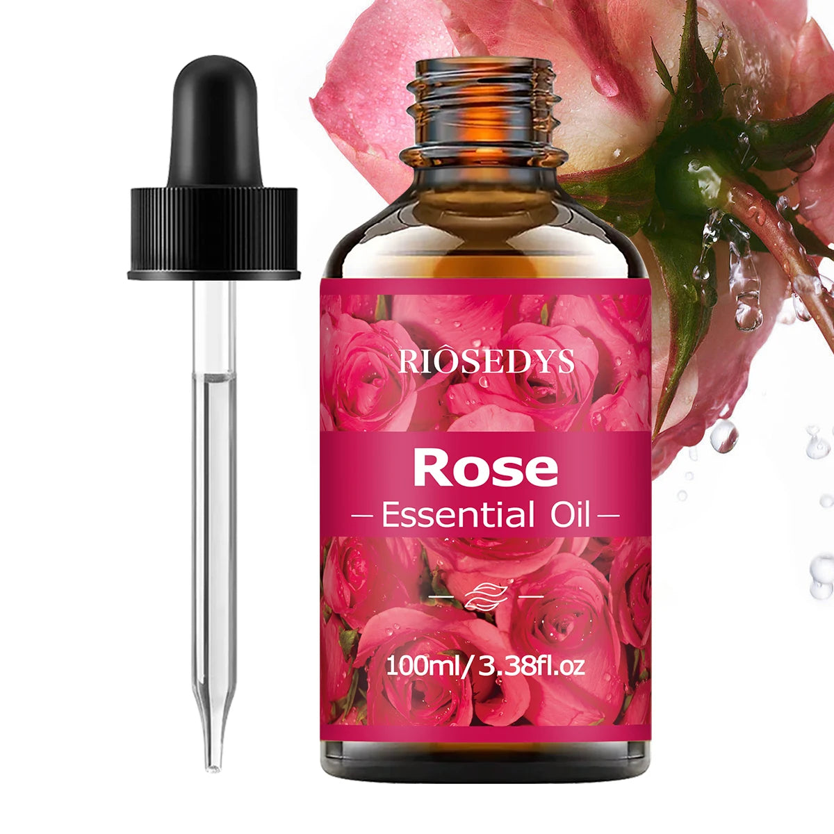Rose Essential Oil, Elegant Floral Fragrance Oil for Diffusers, DIY Scented Crafts & Aromatherapy, Soft Romantic Aroma