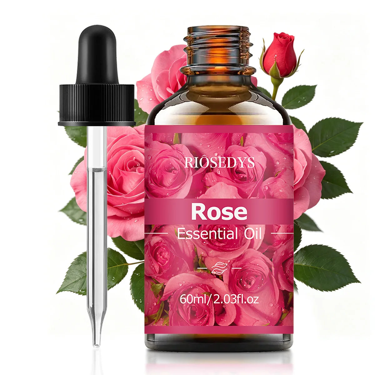 Rose Essential Oil, Elegant Floral Fragrance Oil for Diffusers, DIY Scented Crafts & Aromatherapy, Soft Romantic Aroma