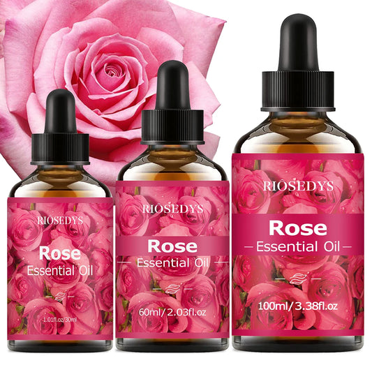 Rose Essential Oil, Elegant Floral Fragrance Oil for Diffusers, DIY Scented Crafts & Aromatherapy, Soft Romantic Aroma