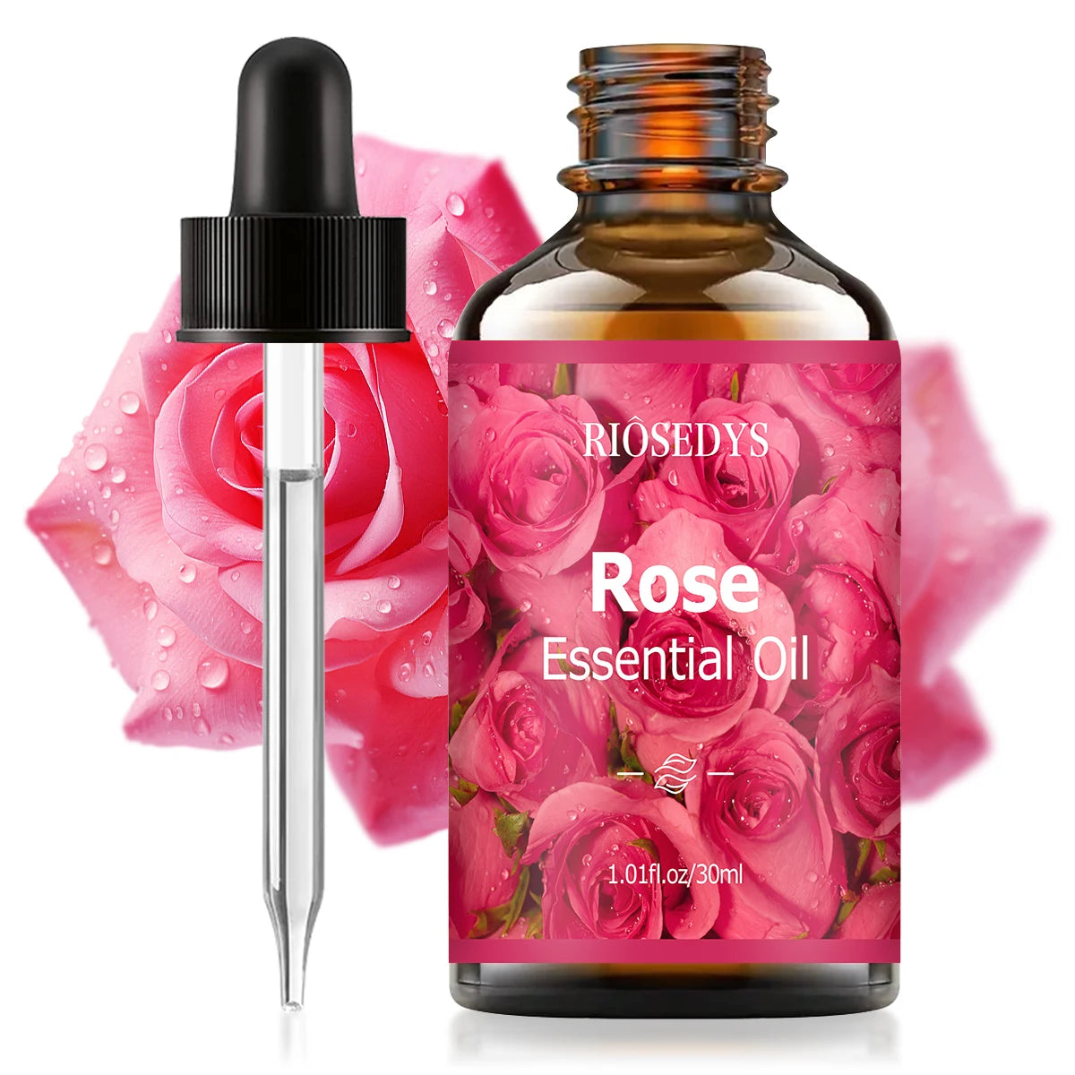 Rose Essential Oil, Elegant Floral Fragrance Oil for Diffusers, DIY Scented Crafts & Aromatherapy, Soft Romantic Aroma