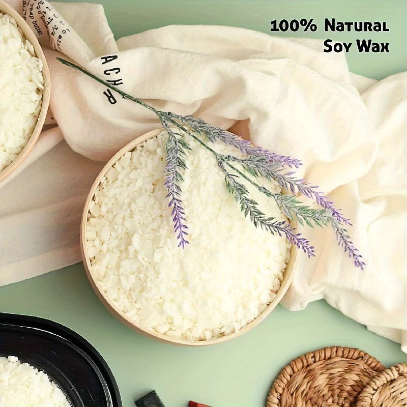 Soy Wax, Beeswax Pellets, 0.5/227G,Premium 100%, Suitable for Making Aromatherapy Candles, DIY Handmade Wax Mold Materials
