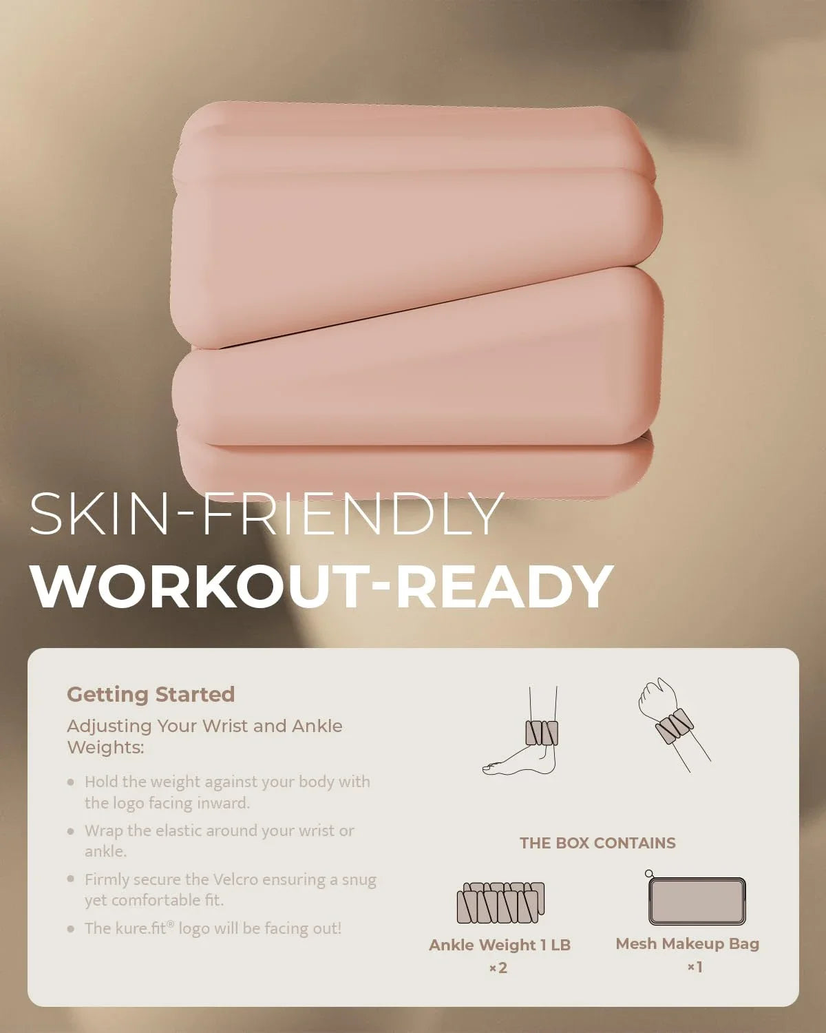 Weighted Bangles, Ankle and Wrist Weights for Unisex, Ankle Weights 1LB/ 2LB Each (Set of 2), For Pilates Weight, Yoga, Running