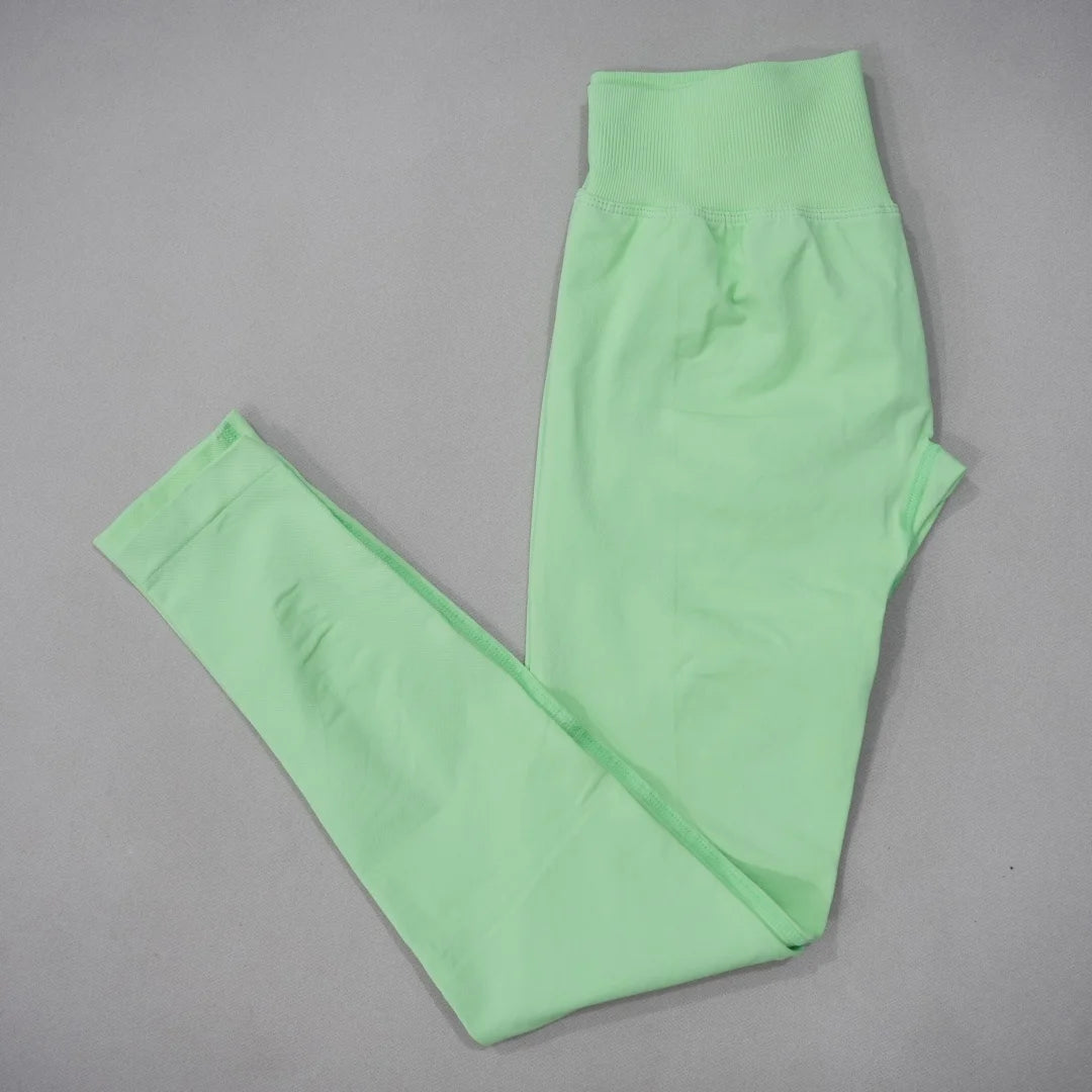 DFDK Women Seamless High Waist Yoga Leggings Squat Proof Quick Dry Butt Lifting Tummy Control Compression Gym Running Slim Sport