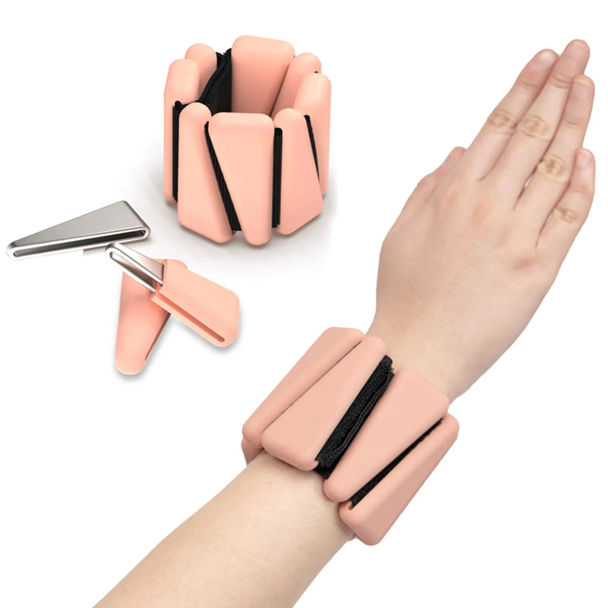 Weighted Bangles, Ankle and Wrist Weights for Unisex, Ankle Weights 1LB/ 2LB Each (Set of 2), For Pilates Weight, Yoga, Running