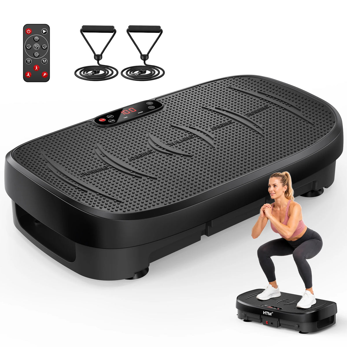 18''/20''/22'' Vibration Plate Fitness Multi-Function Vibration Trainer Whole Body Workout for Home Gym Muscle Relax Exercise