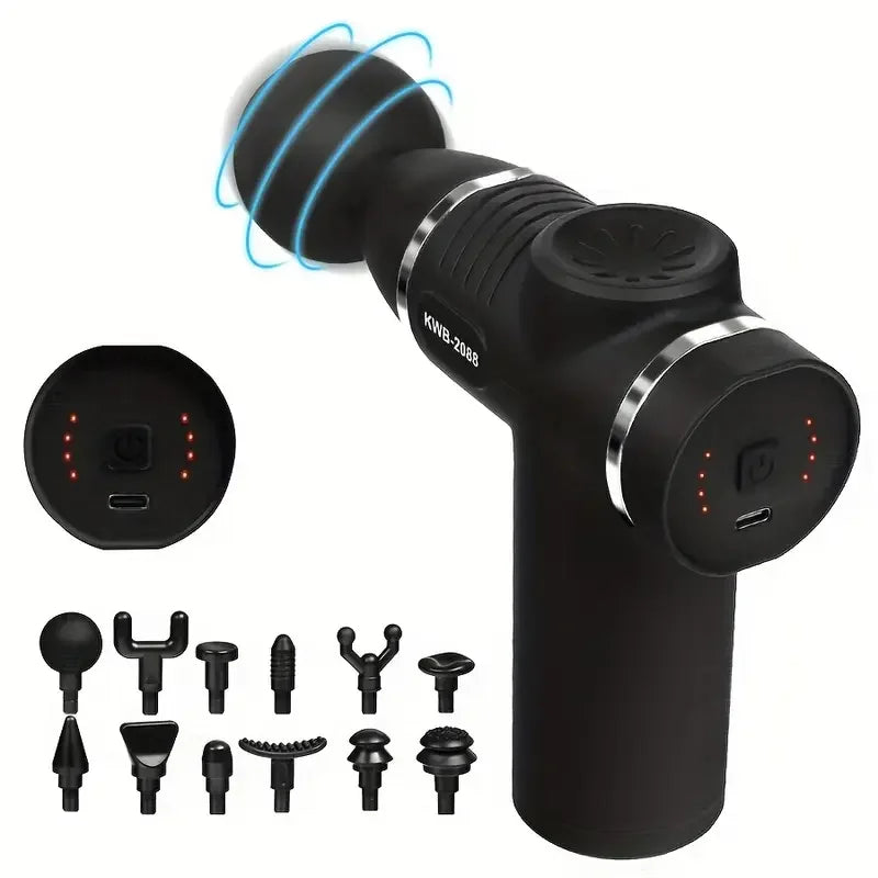 Mini Massage Gun Fascia Machine Muscle Relaxation Vibrating Gun Rod Percussion Massage Fitness Equipment Neck Grab Fascia Gun
