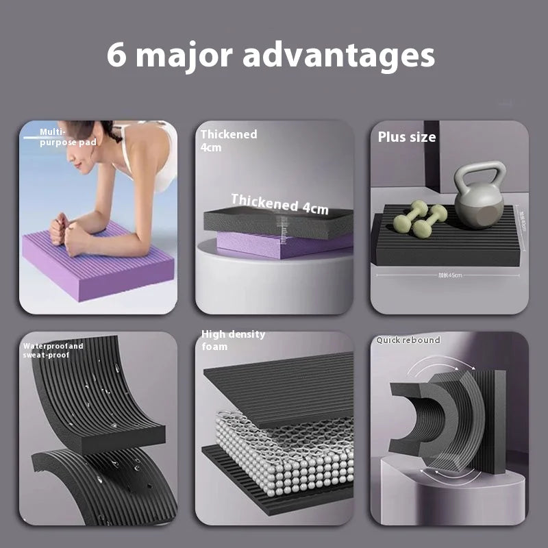 50*40cm Artistic Gymnastic Mat Needles Thick Anti-slip Home Pilates Reformers Fitness Yoga Knee for Workout Equipment Core Allo