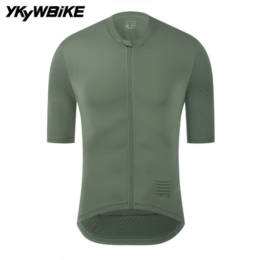 YKYWBIKE Man's Cycling Jersey Summer Road Bike Shirt Breathable Bicycle Jersey Short Sleeve UV Protection