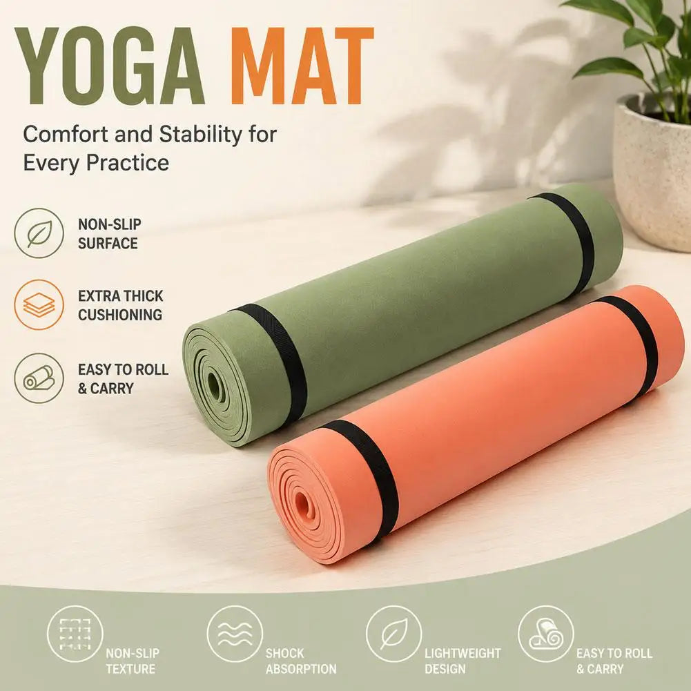1PCS Exercise Yoga Mat Foldable Pilates Fitness Mat Thickened Comfortable Foam Workout Mat  Portable Travel Fitness Exercise Pad