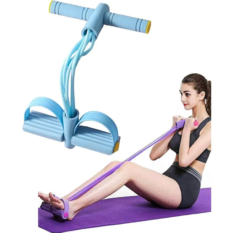 6 Tubes Resistance Band Set Multifunctional Workout Exercise Bands with NBR Comfort Handles Home Fitness Training Equipment