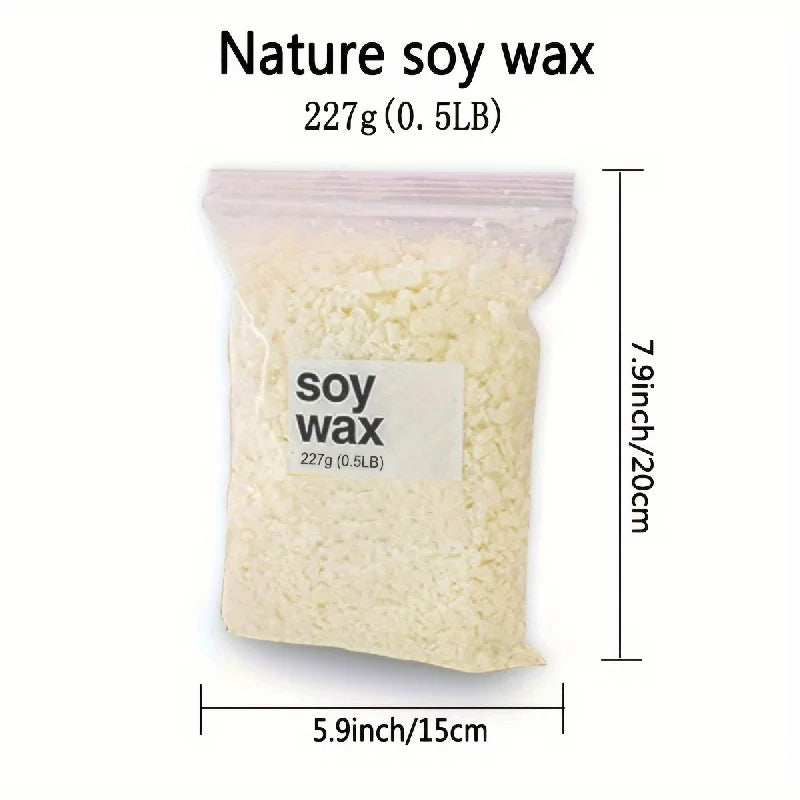 Soy Wax, Beeswax Pellets, 0.5/227G,Premium 100%, Suitable for Making Aromatherapy Candles, DIY Handmade Wax Mold Materials