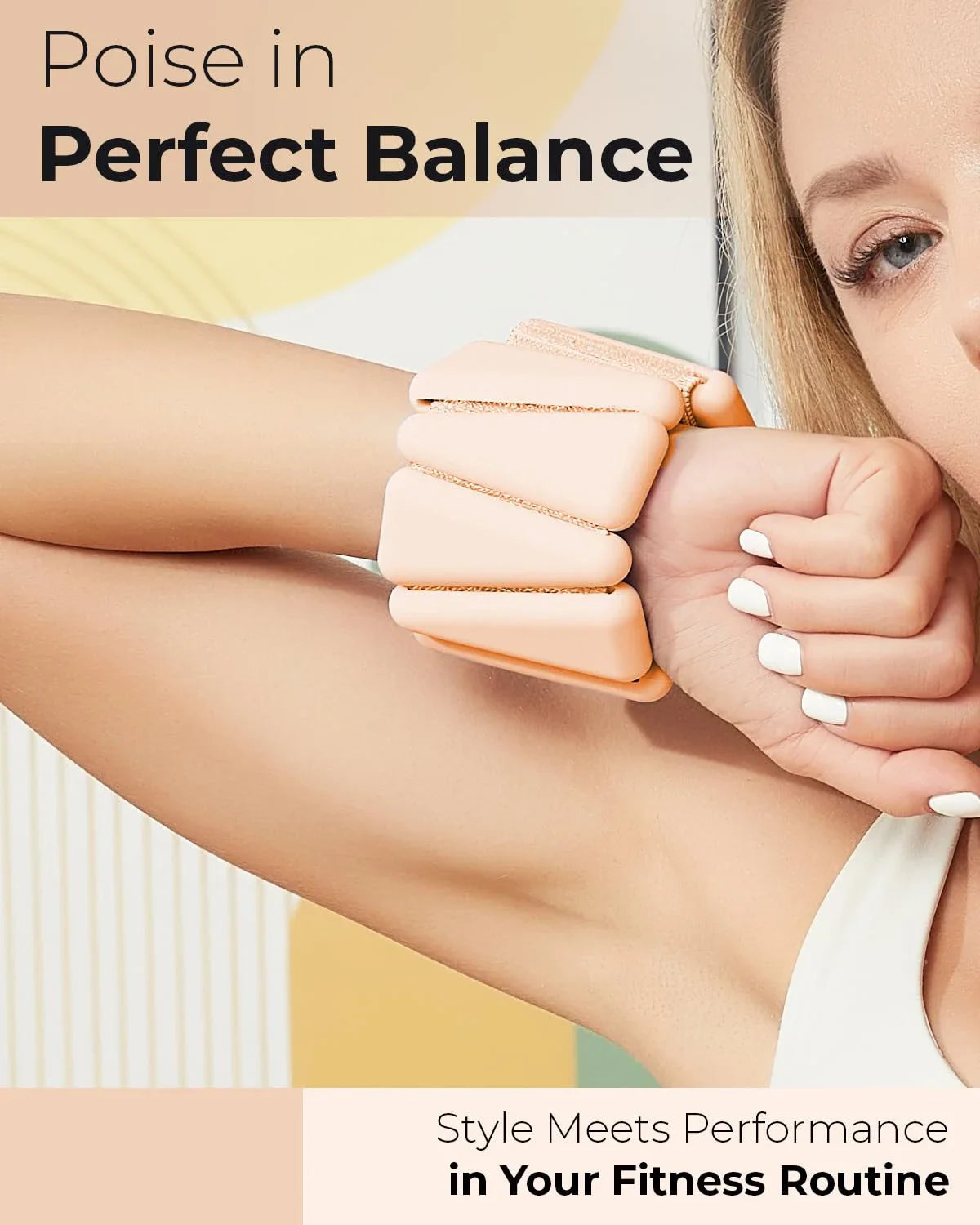 Weighted Bangles, Ankle and Wrist Weights for Unisex, Ankle Weights 1LB/ 2LB Each (Set of 2), For Pilates Weight, Yoga, Running