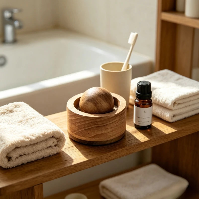 Solid Wood Spherical Essential Oil for Fragrance Home Bedroom Diffuser Walnut Fragrance Eliminate Room With Home Decoration