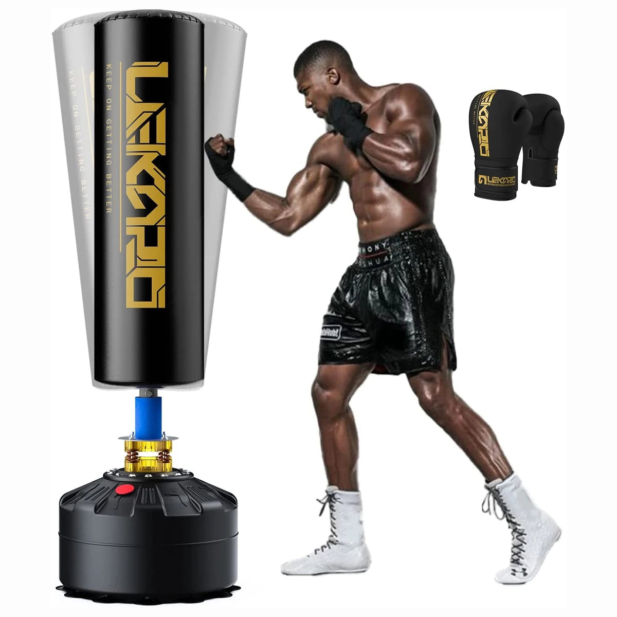 Standing boxing post with gloves, home fighting training sandbag, boxing bag with suction cup, holiday gift for sports men