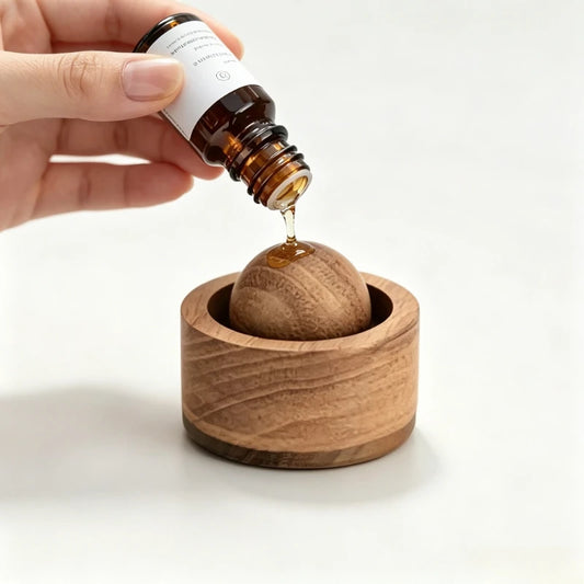 Solid Wood Spherical Essential Oil for Fragrance Home Bedroom Diffuser Walnut Fragrance Eliminate Room With Home Decoration