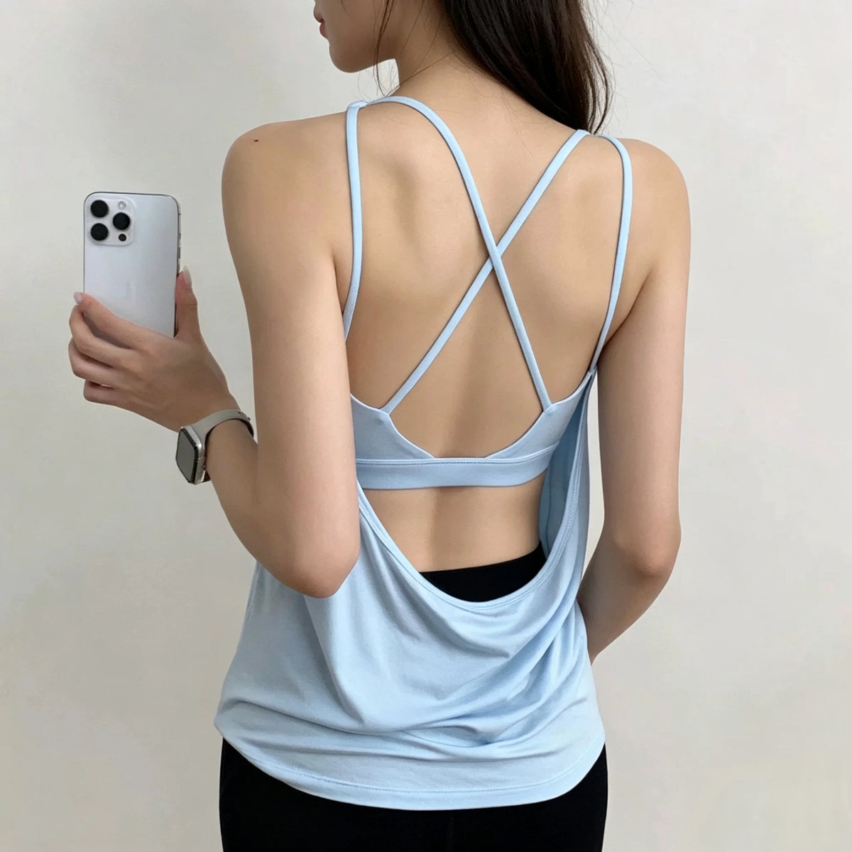 Women's Cushion Padded Sports Bra Tube Top Sleeveless Tank Top Fitness Crop Vest Sexy Sport Lingerie Yoga Underwear