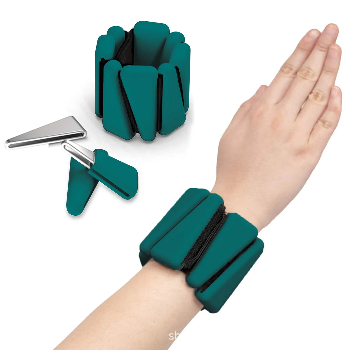 Weighted Bangles, Ankle and Wrist Weights for Unisex, Ankle Weights 1LB/ 2LB Each (Set of 2), For Pilates Weight, Yoga, Running