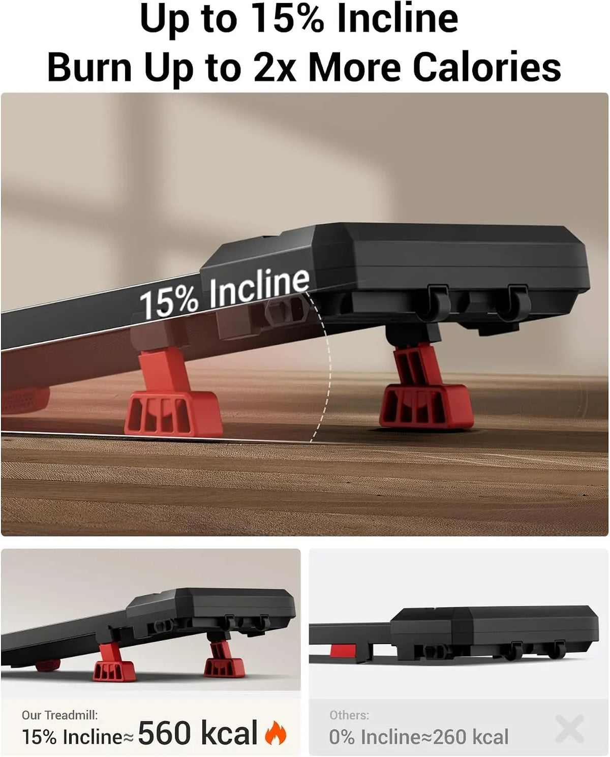 Walking Vibration Pad, 12% Incline Treadmills for Home