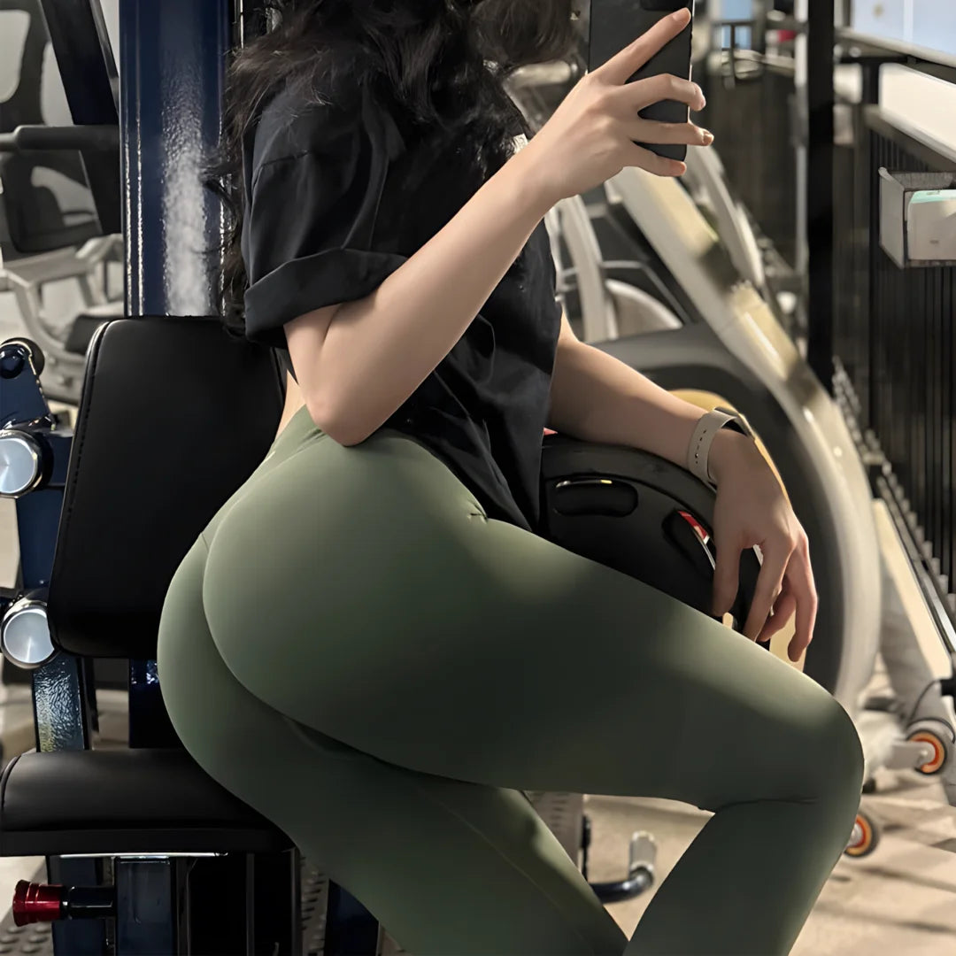 DFDK Women Seamless High Waist Yoga Leggings Squat Proof Quick Dry Butt Lifting Tummy Control Compression Gym Running Slim Sport