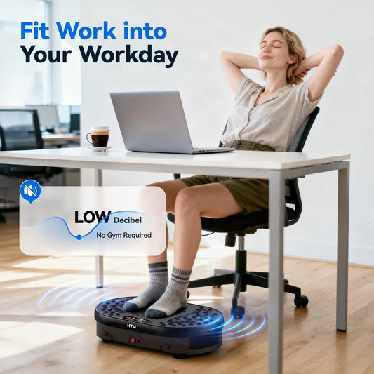 18''/20''/22'' Vibration Plate Fitness Multi-Function Vibration Trainer Whole Body Workout for Home Gym Muscle Relax Exercise