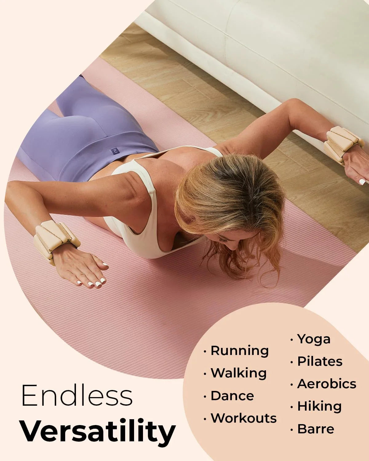 Weighted Bangles, Ankle and Wrist Weights for Unisex, Ankle Weights 1LB/ 2LB Each (Set of 2), For Pilates Weight, Yoga, Running