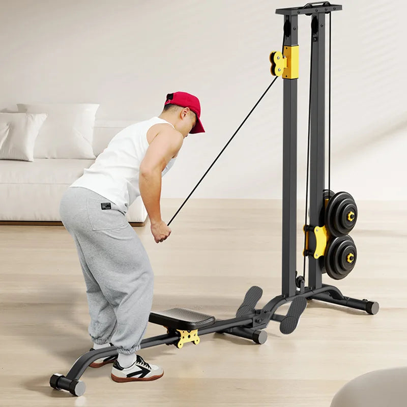 Rowing Machine Fitness Equipment, Exercise High Pull Stand Dumbbell Multifunctional Integrated Training Device, Smith Machine