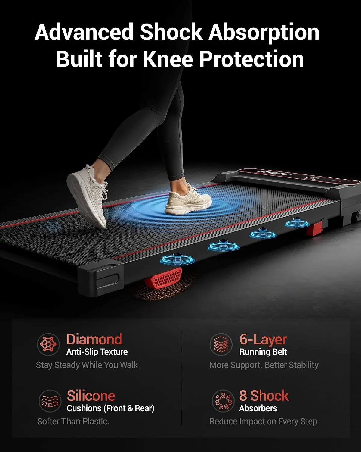 Walking Vibration Pad, 12% Incline Treadmills for Home