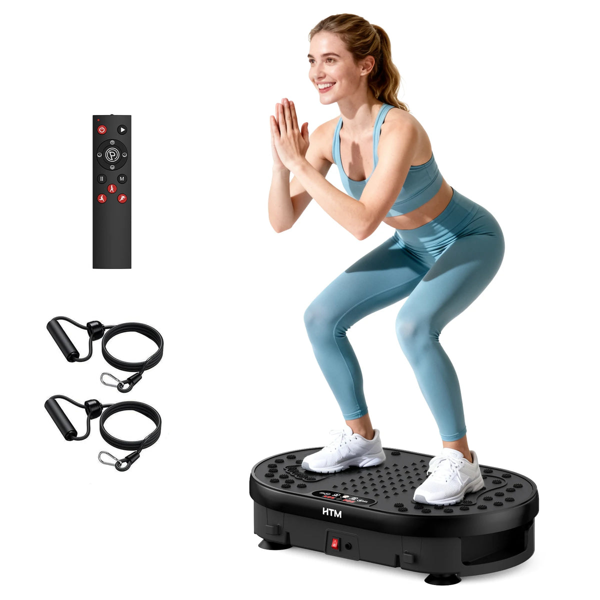 18''/20''/22'' Vibration Plate Fitness Multi-Function Vibration Trainer Whole Body Workout for Home Gym Muscle Relax Exercise
