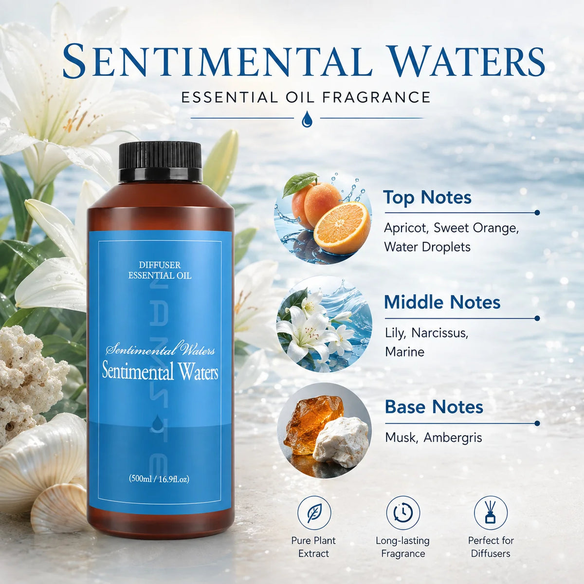 NAMSTE 500ML Essential Oil Aroma Oil for Humidifier Scent Aromatherapy Fragrance Long Lasting Fragrance Oil Home Hotel SPA New