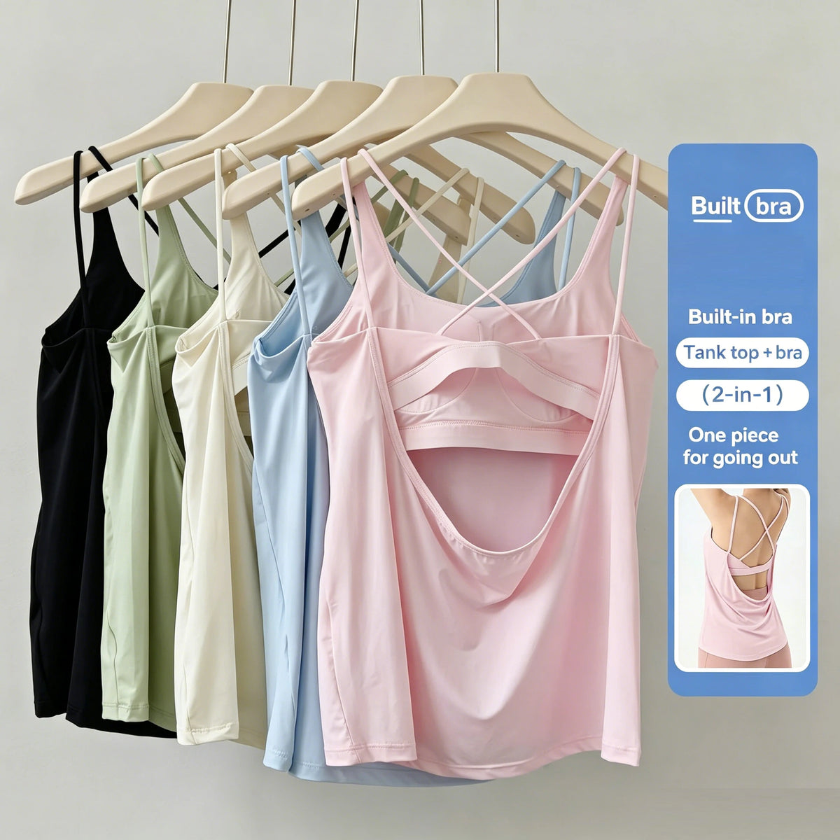 Women's Cushion Padded Sports Bra Tube Top Sleeveless Tank Top Fitness Crop Vest Sexy Sport Lingerie Yoga Underwear